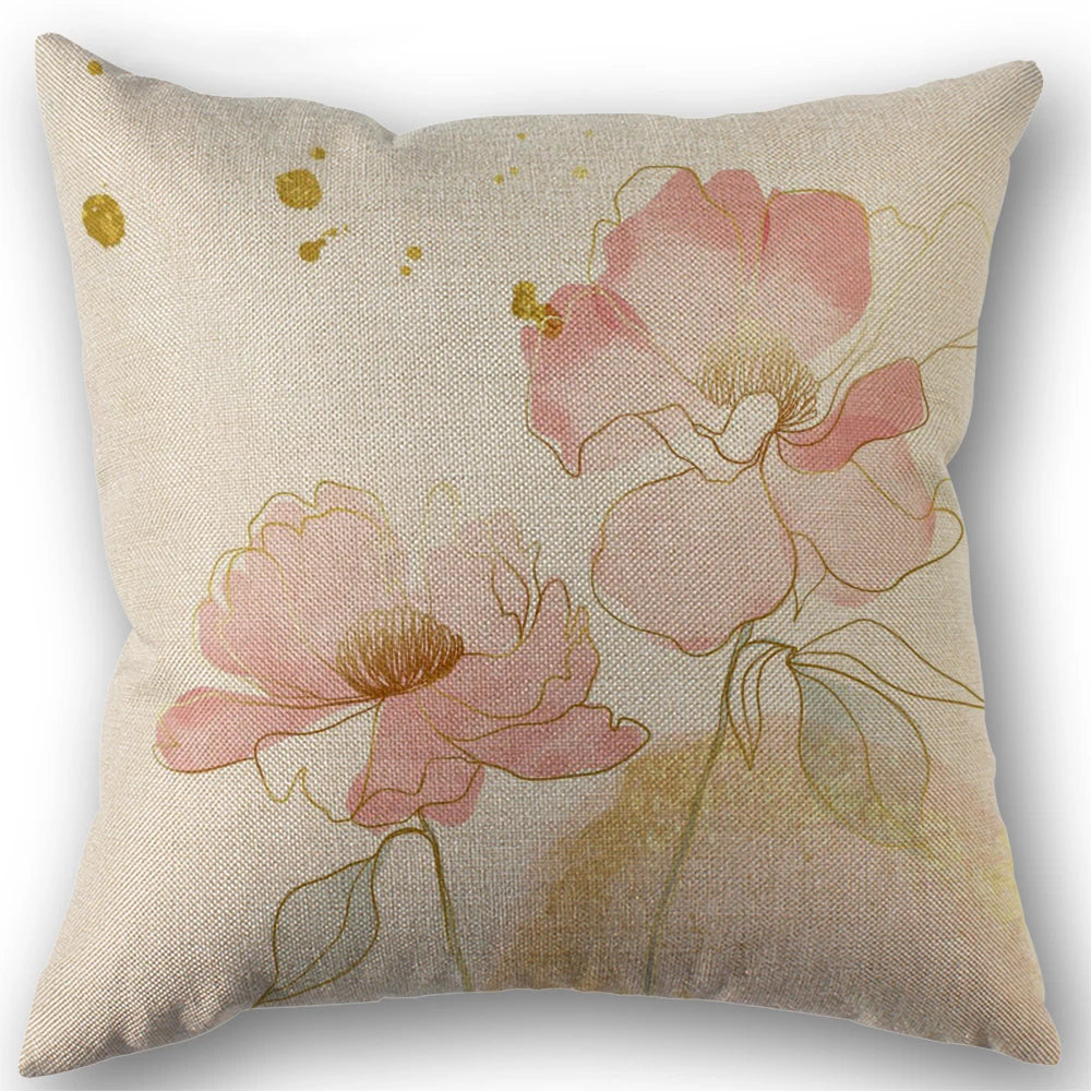 Watercolour Floral Cushion Cover